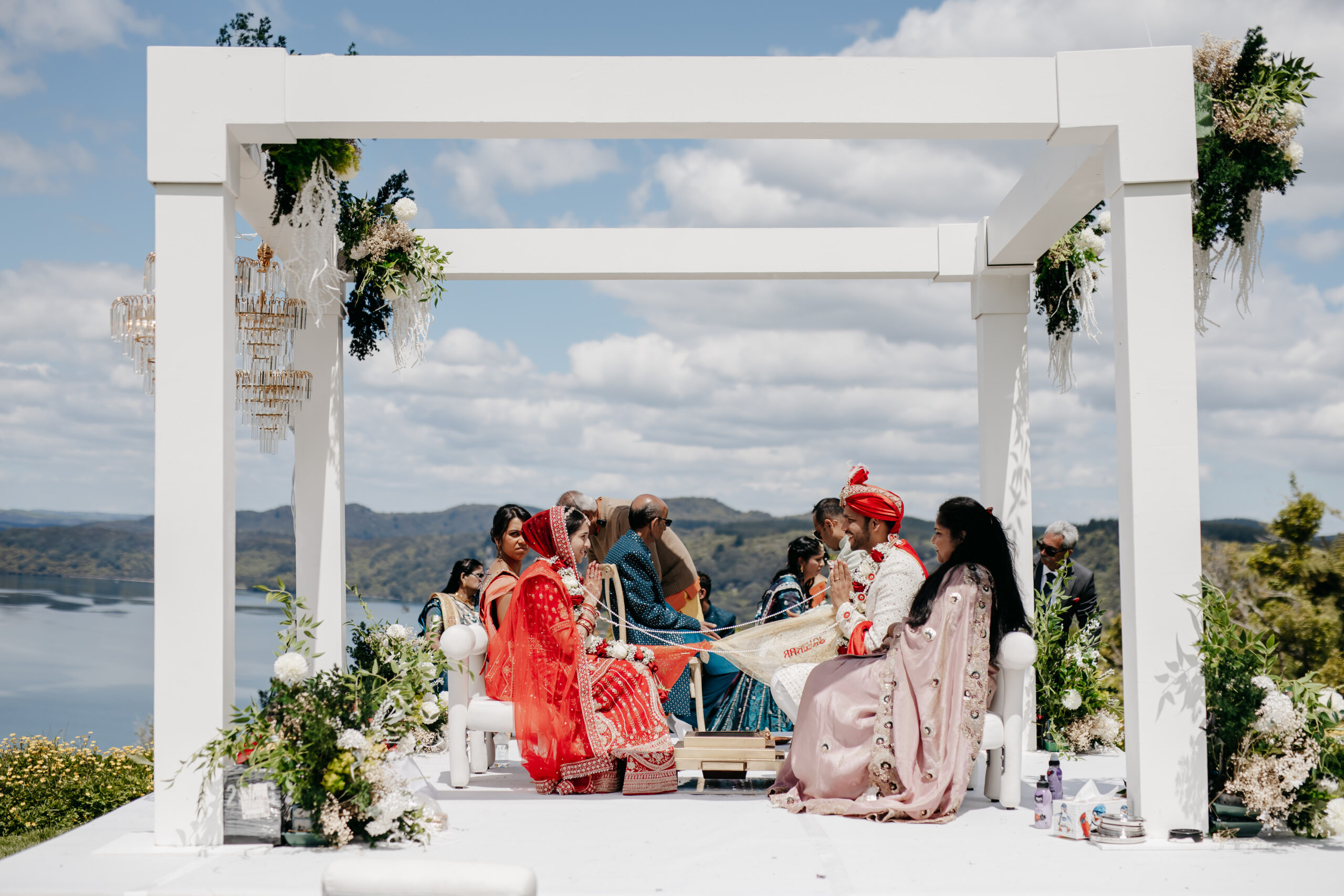 Outdoor Indian wedding ceremony